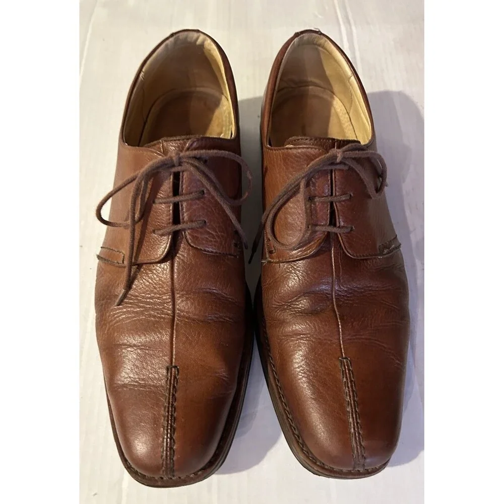 Sandro Moscoloni 8108 Brown Leather Oxford Casual Style Men’s Size 11D